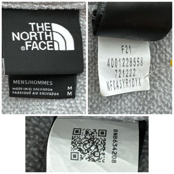 The North Face TKA Glacier 1/4 Zip Pullover Gray Fleece NF0A3YR1DYX Mens Sz Med - Picture 4 of 7